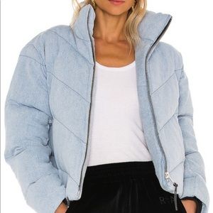 Allsaints Dallas Denim Puffer Jacket Women